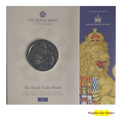 2022 BU £5 Coin Pack - The Lion of England